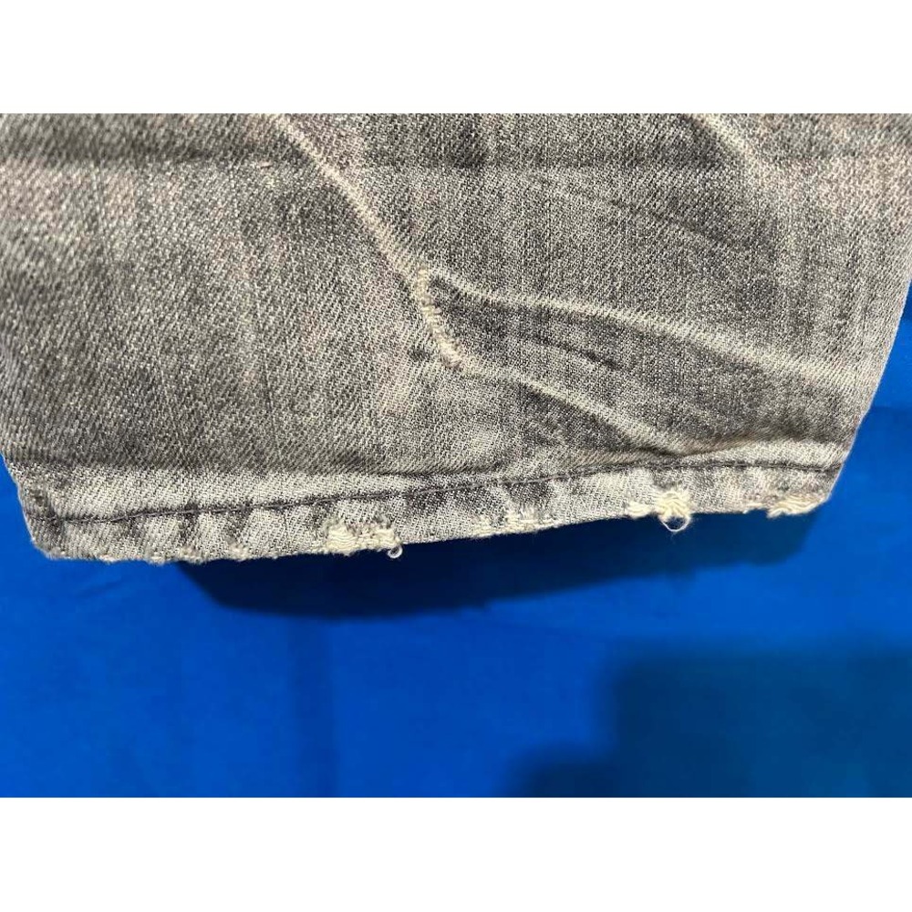 Polo Ralph Lauren Varick Slim Straight Jeans 40x32 Ash Grey Cotton Distressed - Picture 14 of 16